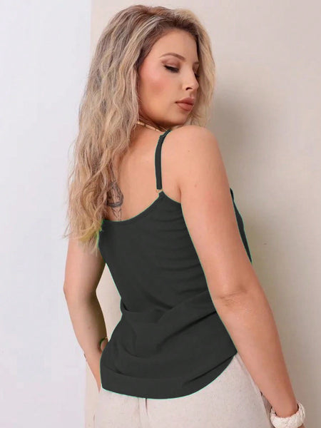 Blusa Regata Decote Casual Simples