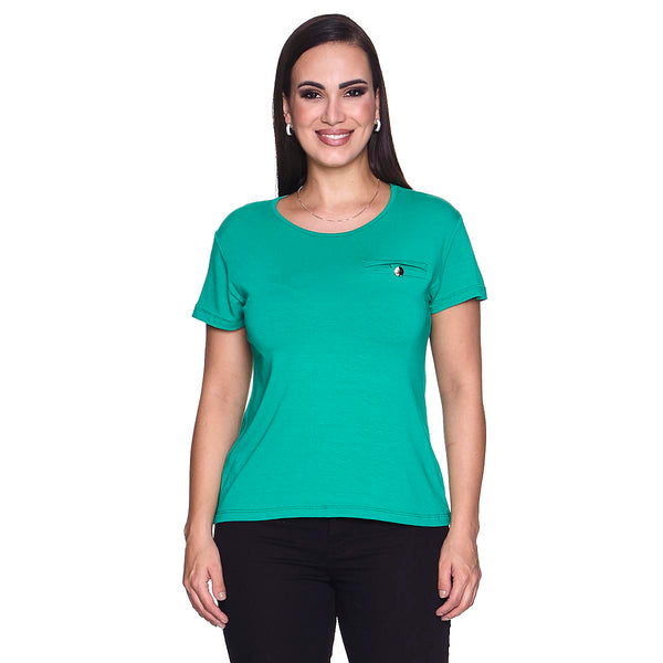 Blusa Slimfit Social Botão Bolso