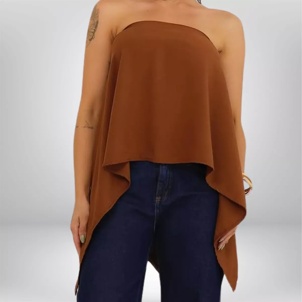 Blusa Bata Multiforma Boho Com Cropped Assimetrica