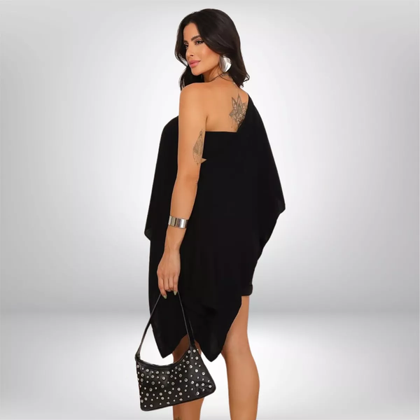 Blusa Bata Multiforma Boho Com Cropped Assimetrica
