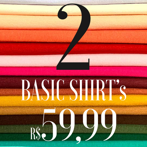 2 Basic Shirt's  por R$ 59,99