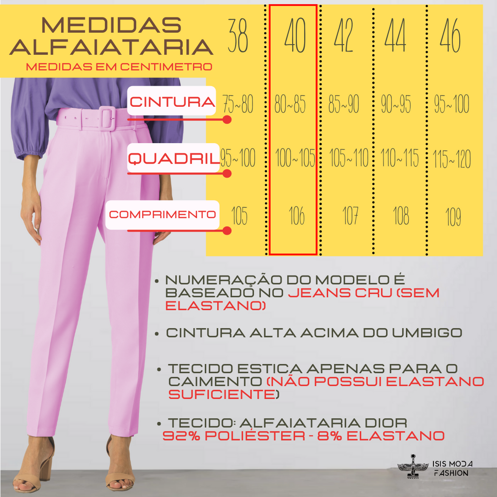 Numeros online de calça