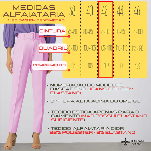 2 Calças Alfaiataria Berlim TAMANHO 42
